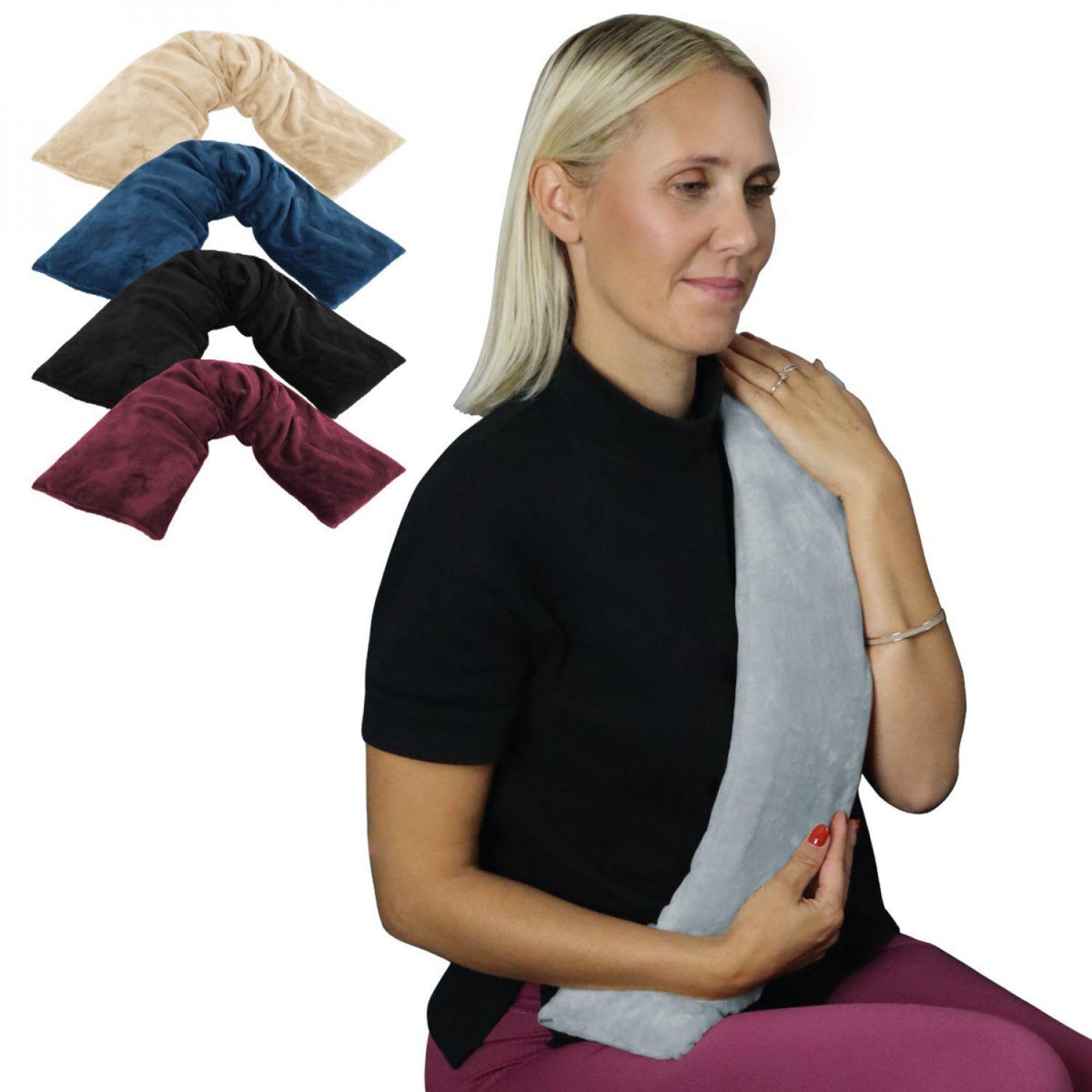 VIVEZEN Bouillotte longue chauffante - 12 x 80 cm