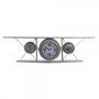 Voir la diapositive 1 : AAAAA Horloge Murale DKD Home Decor Verre Fer Avion Bois MDF Gris foncé (120 x 21 x 33.5 cm)