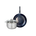 ELO Ensemble de 1 Poêle de cuisson 32 cm et 1 faitout 24 cm Elo Prima Brillant