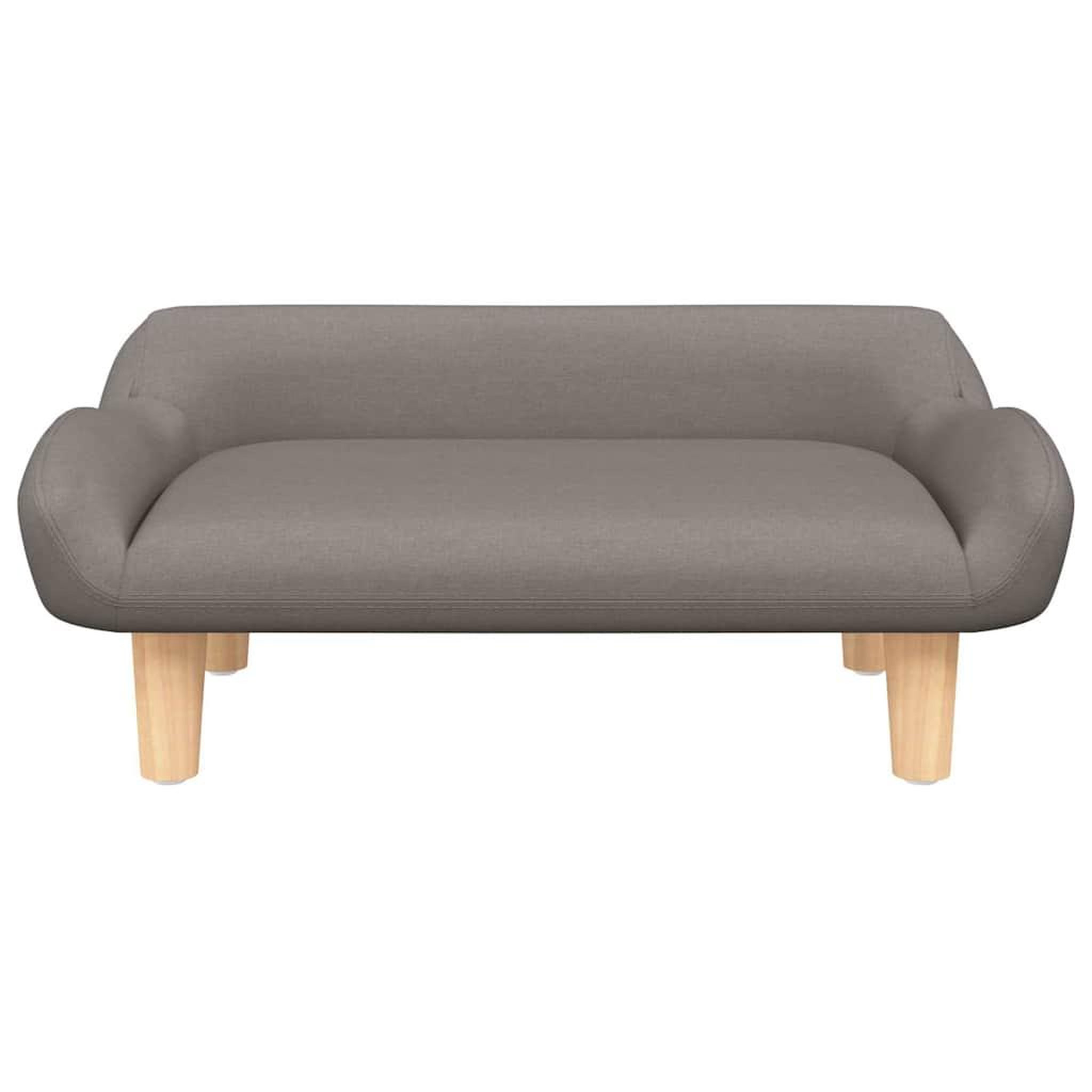 Voir la diapositive 3 : VIDAXL Lit pour chien taupe 70x40x24 cm tissu