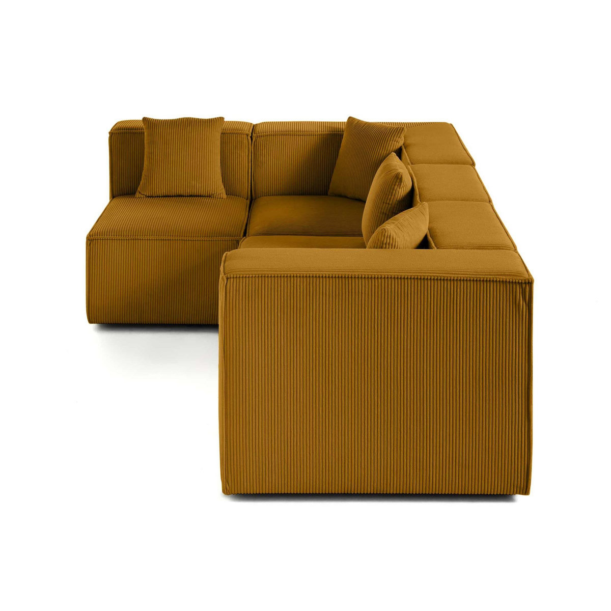 LISA DESIGN Arty - canapé modulable d'angle gauche 4 places - en velours côtelé