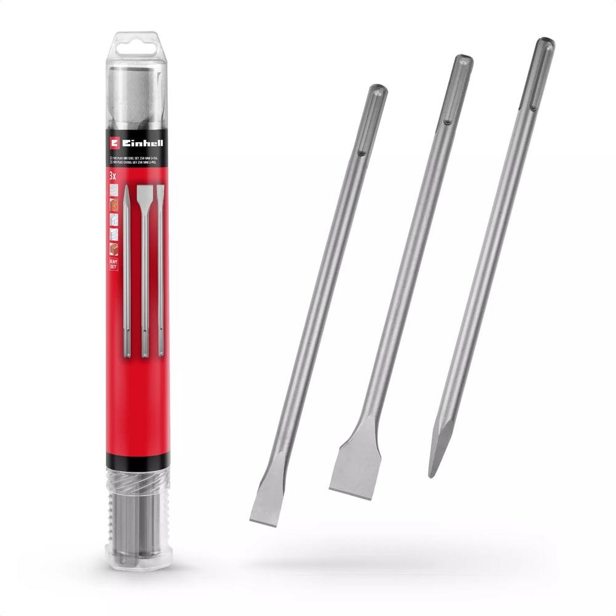 Einhell Coffret de burins SDS Max , 3 pièces (400 mm)
