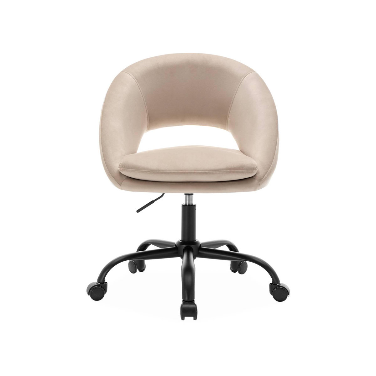 SWEEEK Chaise de bureau à roulettes en bouclettes, Pam, L 59 x P 60 x H 79 / 89cm