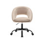 Voir la diapositive 3 : SWEEEK Chaise de bureau à roulettes en bouclettes, Pam, L 59 x P 60 x H 79 / 89cm
