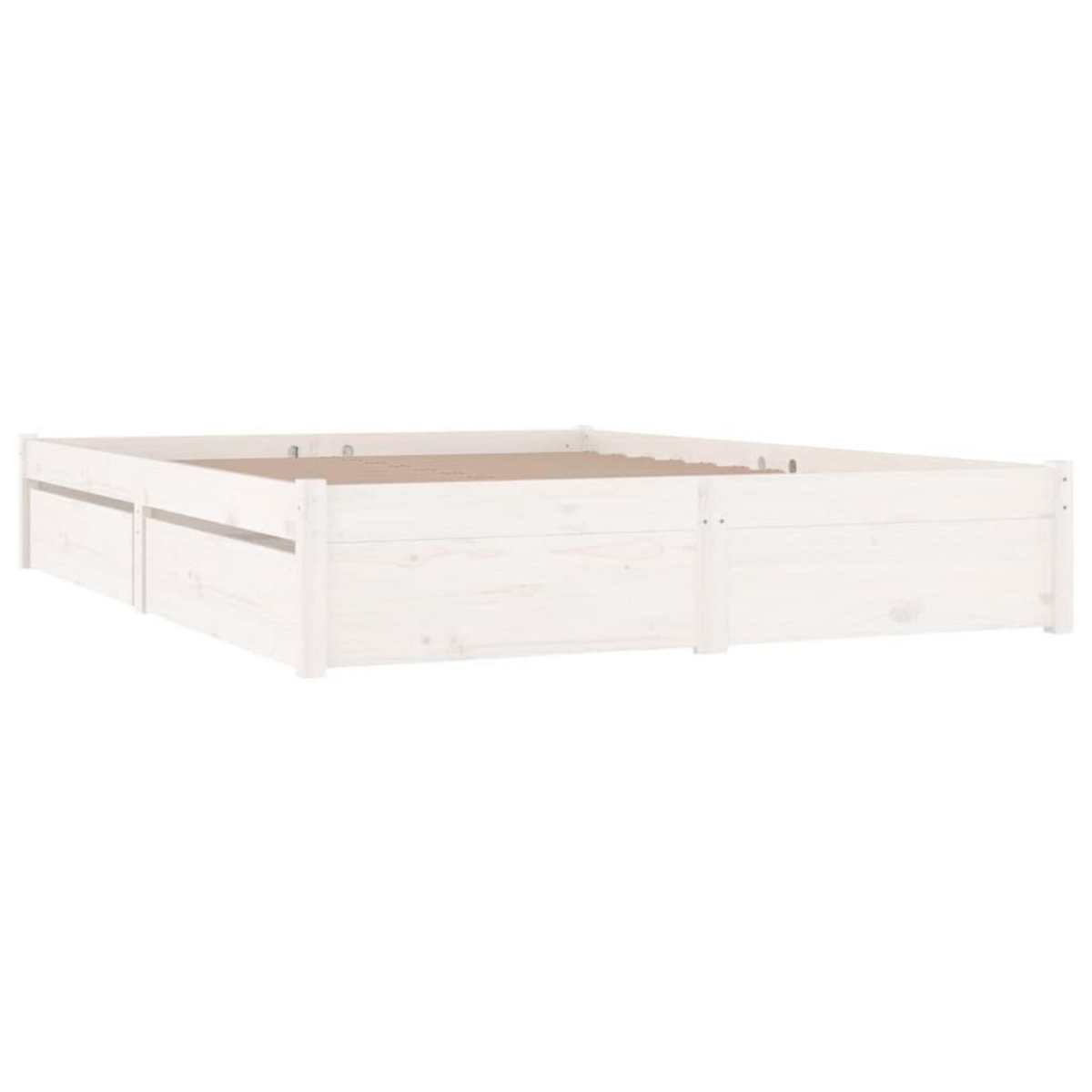 VIDAXL Cadre de lit sans matelas avec tiroirs blanc