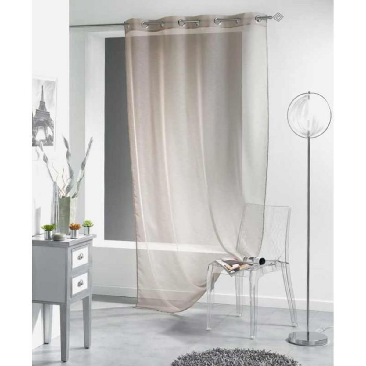 Paris Prix Rideau Voilage  Lisséa  140x240cm Taupe