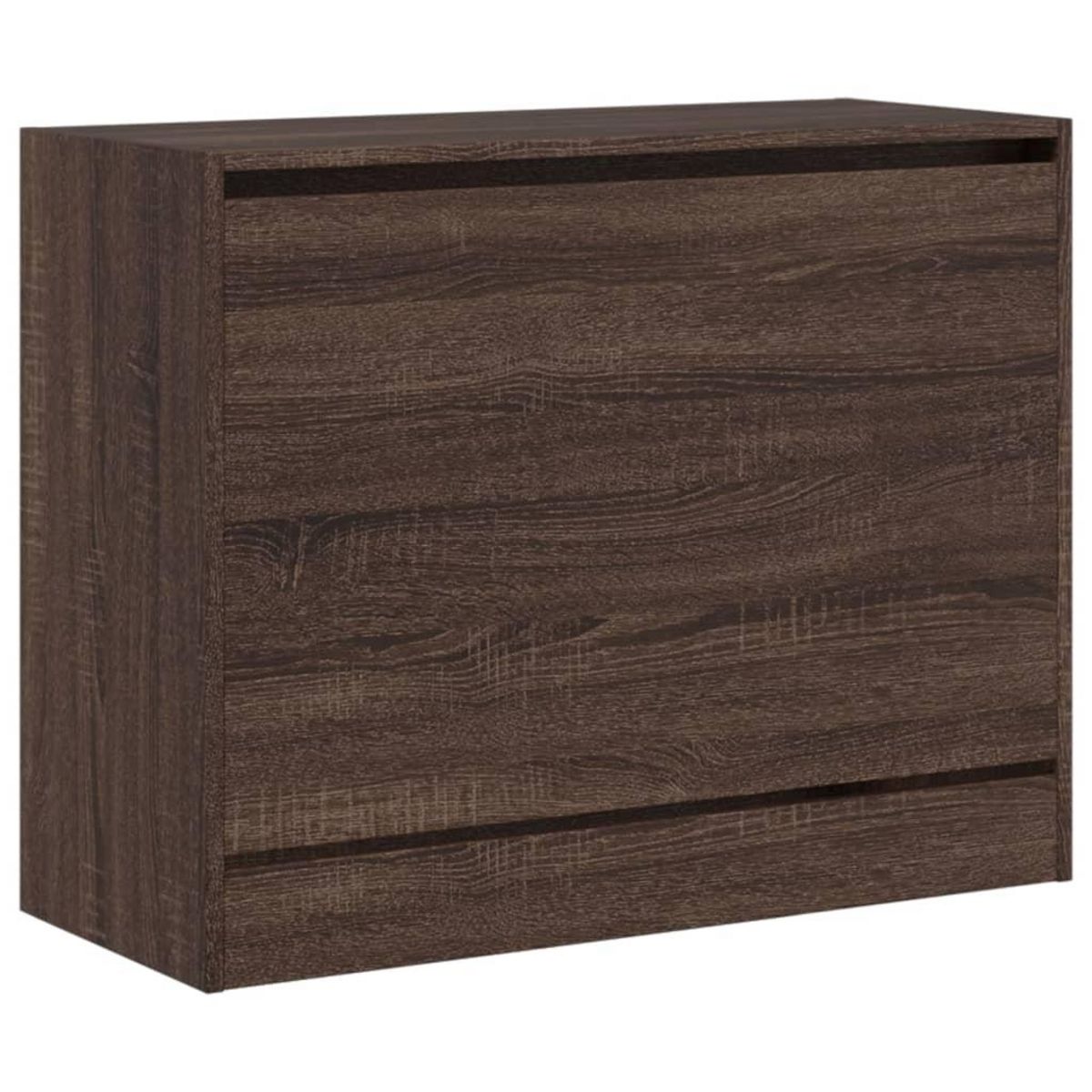 VIDAXL Armoire a chaussures chene marron 80x34x63 cm bois ingenierie