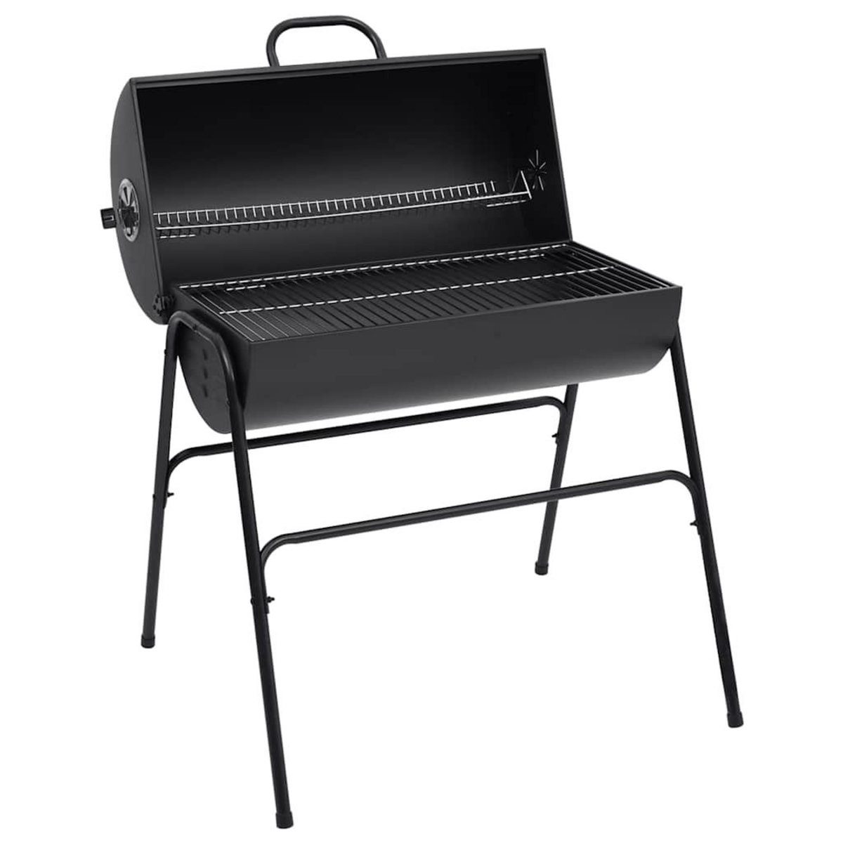 VIDAXL Gril a baril avec 2 grilles de cuisson Noir 80x95x90 cm Acier