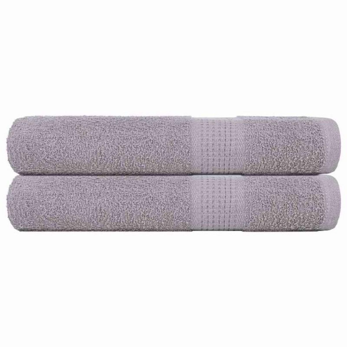 VIDAXL Serviettes de sauna 2 pcs gris 80x200 cm 360 g m² 100% coton