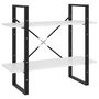 Voir la diapositive 2 : VIDAXL Bibliotheque a 2 niveaux Blanc 80x30x70 cm bois d'ingenierie
