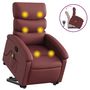 Voir la diapositive 2 : VIDAXL Fauteuil inclinable de massage Rouge bordeaux Similicuir