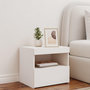 Voir la diapositive 3 : VIDAXL Table de chevet avec lumieres LED blanc 50x40x45 cm