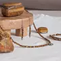 SLOYA Boucles d'oreilles pendantes Lumia en pierres Oeil de Tigre