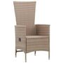Voir la diapositive 3 : VIDAXL Chaises d'exterieur lot de 2 avec coussins Resine tressee Beige
