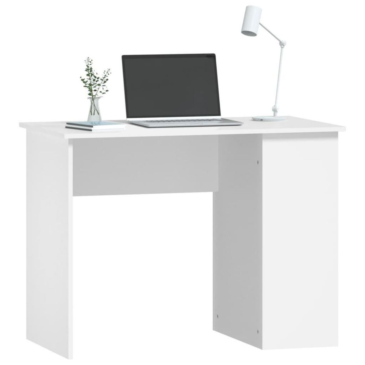 VIDAXL Bureau Blanc 100x55x75 cm Bois d'ingenierie