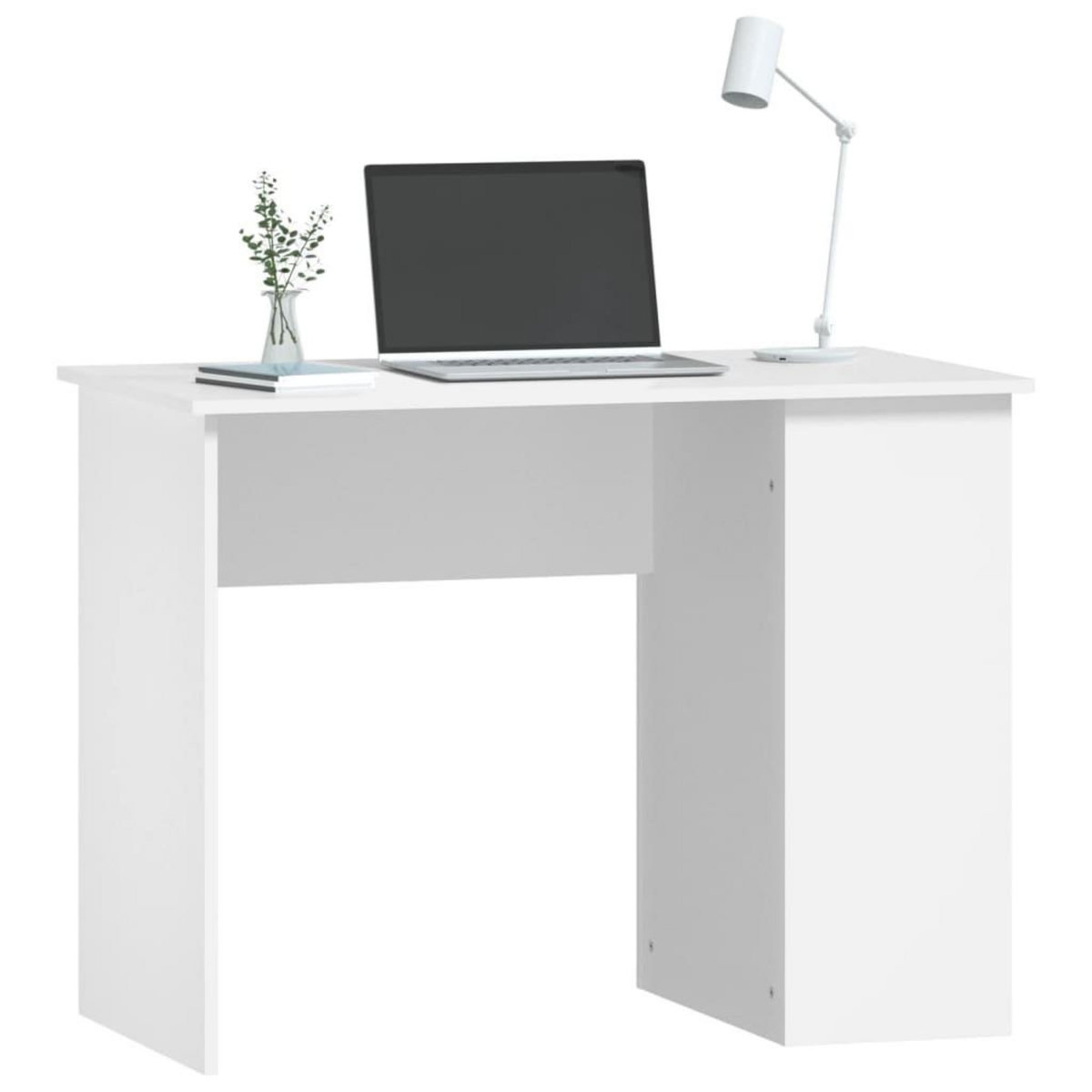 VIDAXL Bureau Blanc 100x55x75 cm Bois d'ingenierie