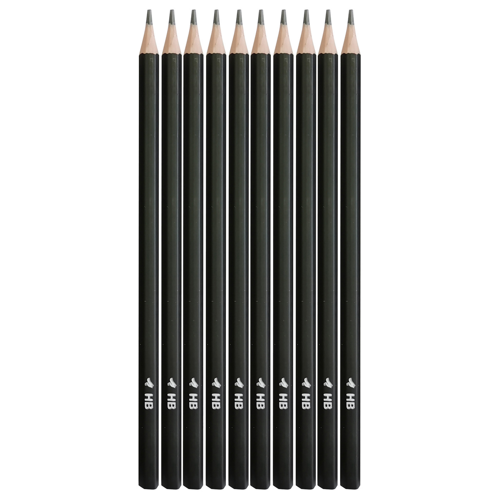 Voir la diapositive 3 : AUCHAN Lot de 10 crayons graphite HB