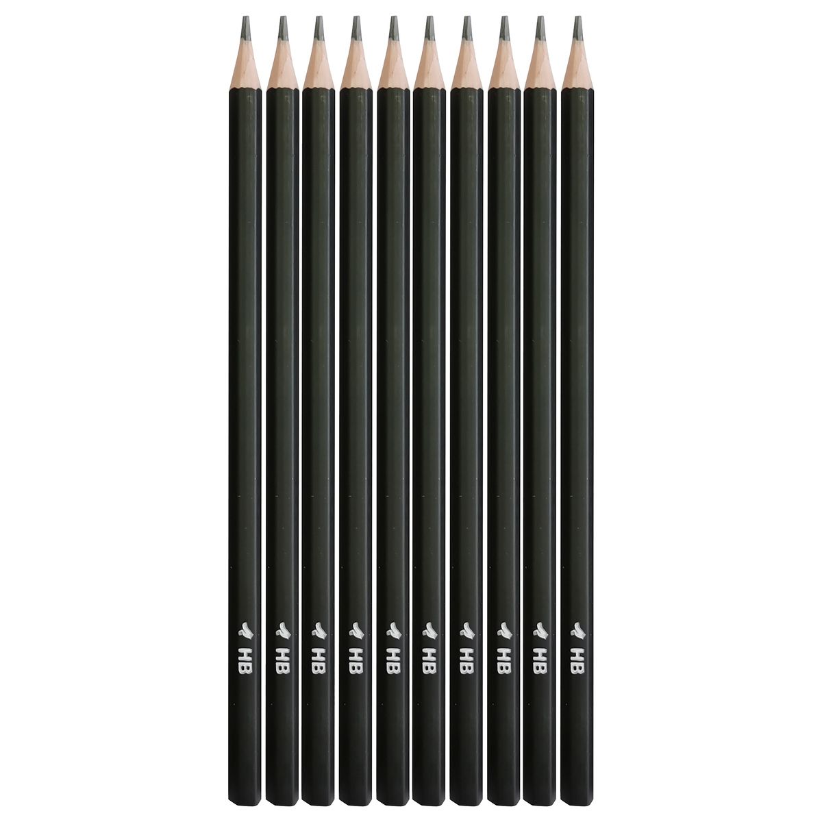 AUCHAN Lot de 10 crayons graphite HB