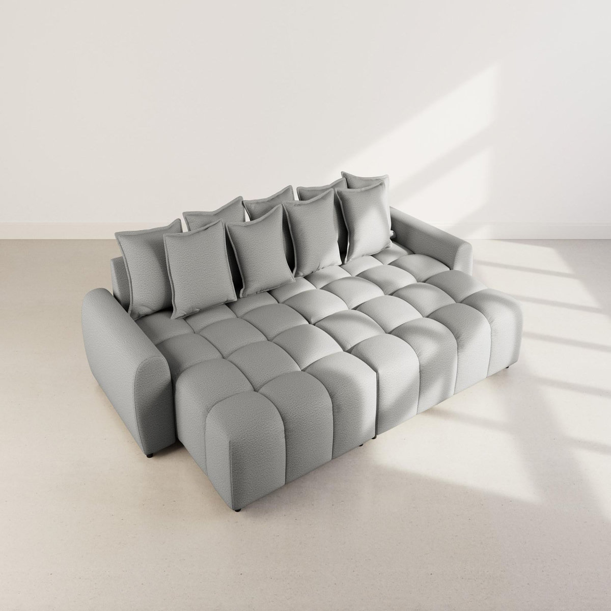 LISA DESIGN Adelaide - canapé d'angle réversible 4 places en tissu texturé