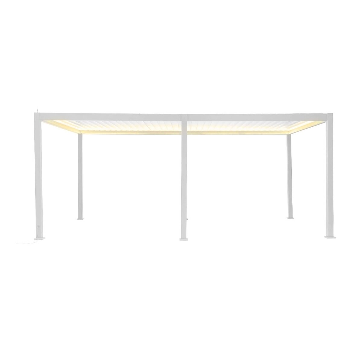 SWEEEK Pergola bioclimatique aluminium motorisée 6x3m avec éclairage LED Triomphe