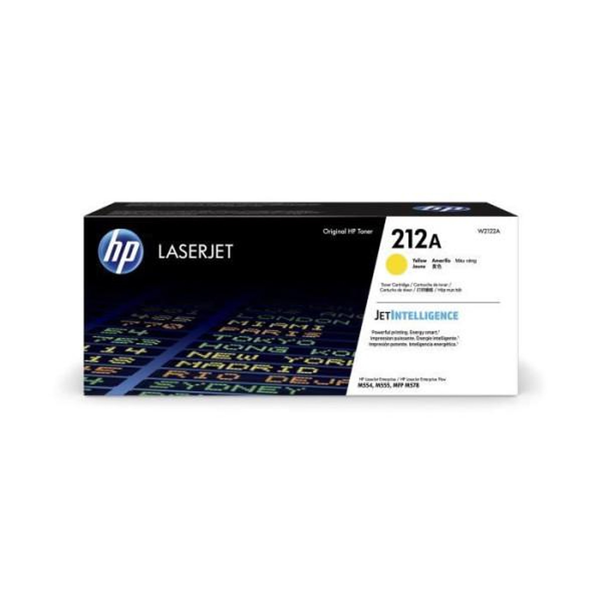 HP Cartouche de Toner HP 212A Jaune Authentique (W2122A) pour HP Color LaserJet Enterprise M555 / M554 / M578