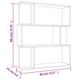 Voir la diapositive 6 : VIDAXL Bibliotheque/Separateur de piece Gris beton Bois d'ingenierie