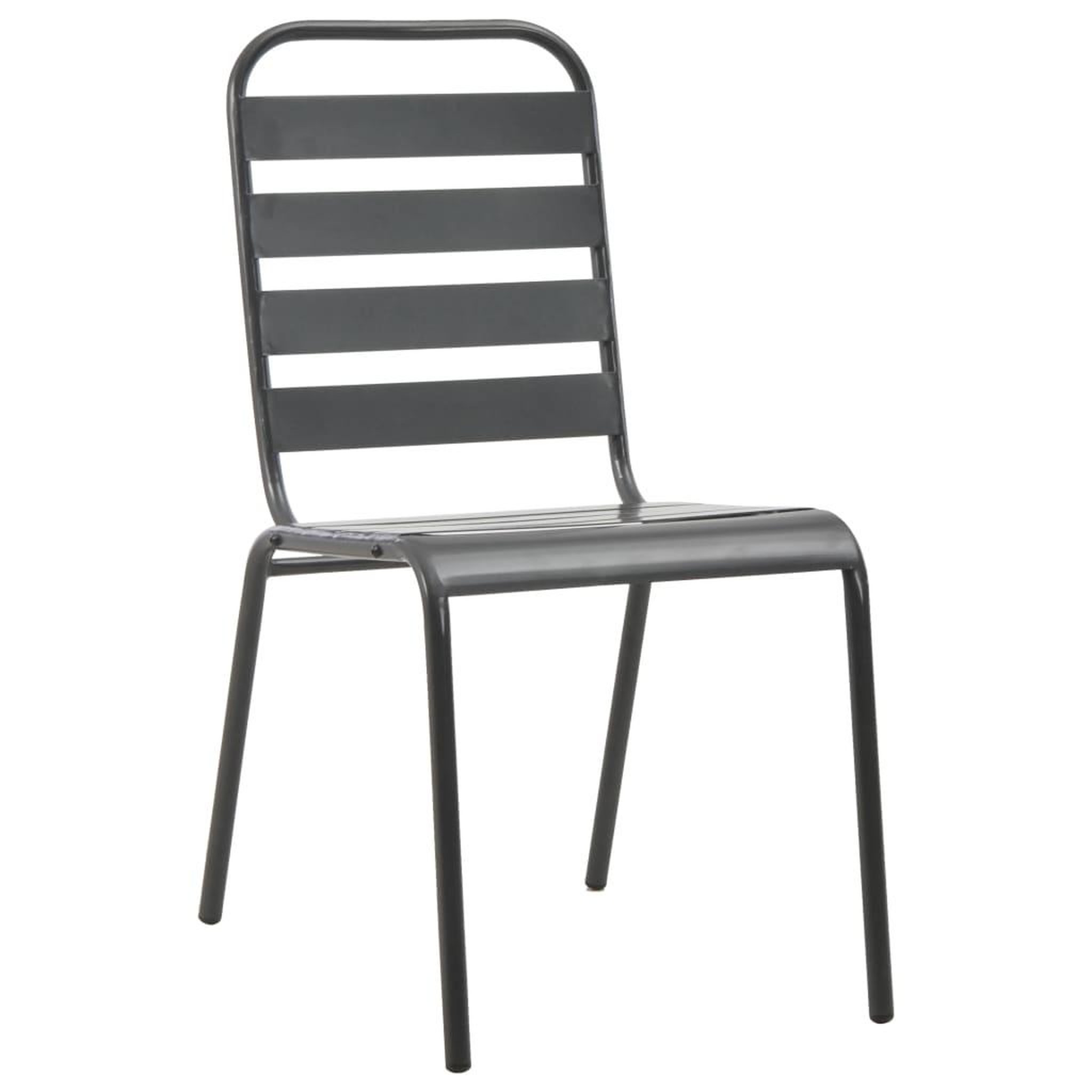 Voir la diapositive 4 : VIDAXL Ensemble de chaises de jardin empilables 5 pcs anthracite