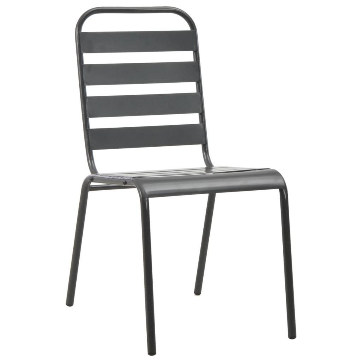 VIDAXL Ensemble de chaises de jardin empilables 5 pcs anthracite