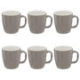 Voir la diapositive 1 : SECRET DE GOURMET Lot de 6 Mugs  Colorama  18cl Gris