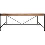ATMOSPHERA Table à manger design bois et métal industriel Siam - L. 200 x H. 77 cm - Noir