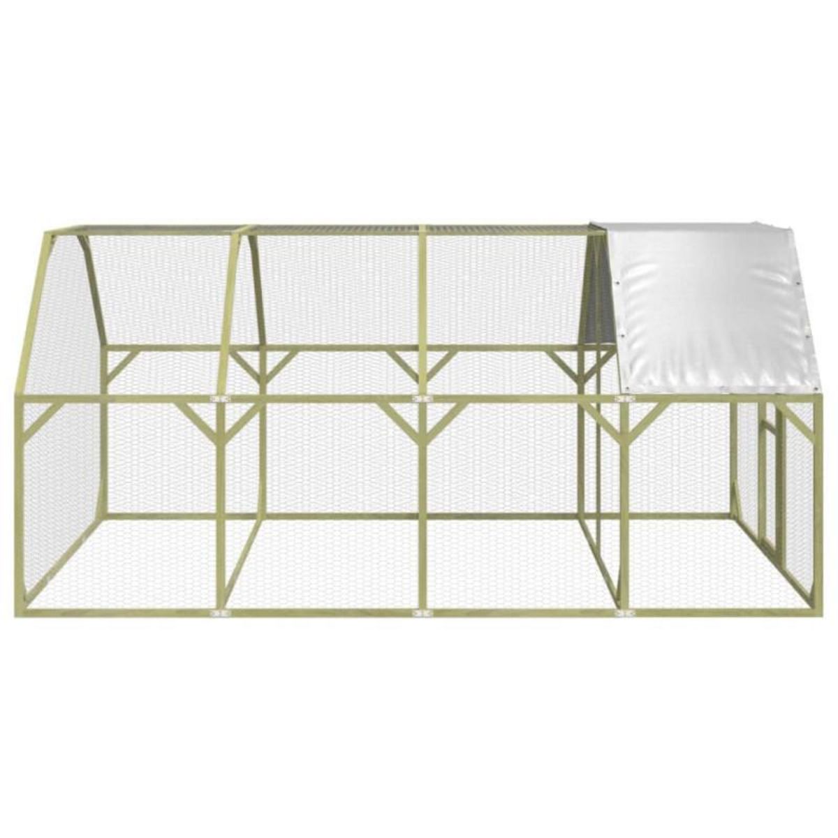 VIDAXL Poulailler 268x400x190 cm Bois de pin massif imprégné