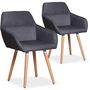 Voir la diapositive 1 : Paris Prix Lot de 2 Fauteuils Scandinaves  Dorcy  82cm Gris Foncé