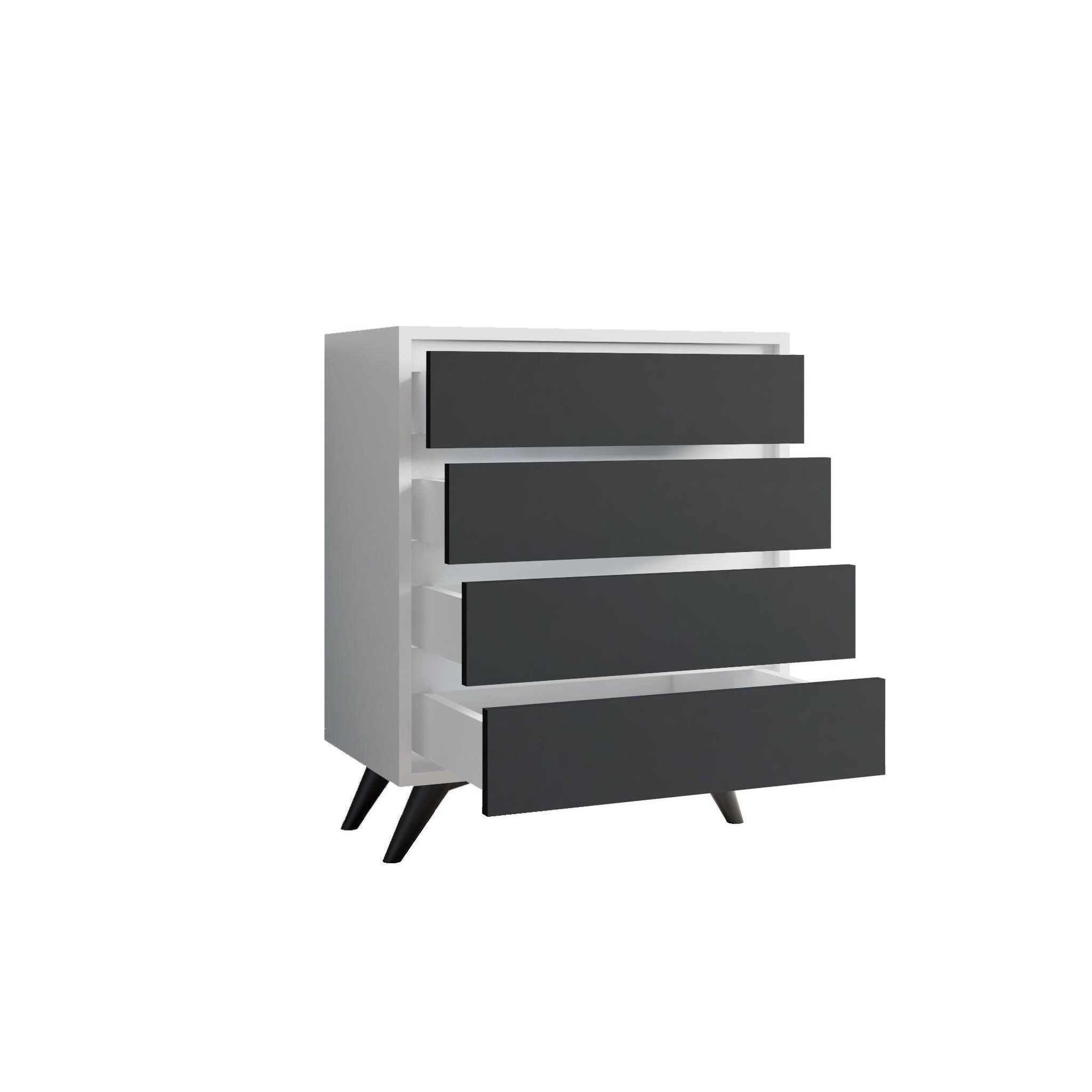 Voir la diapositive 4 : Habitat et Jardin Commode en bois  suvera  - 70 x 40 x 86 cm - blanc