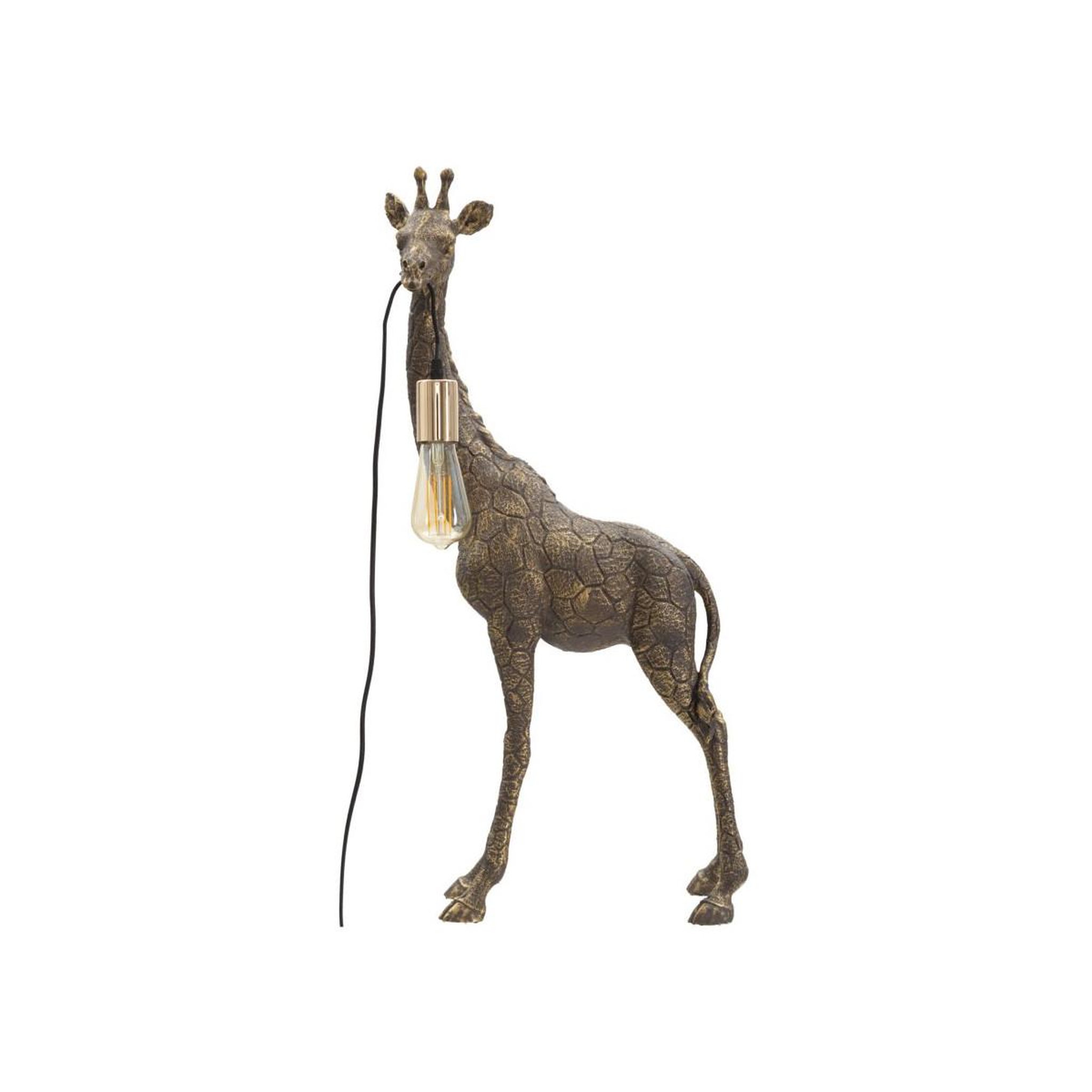 Paris Prix Lampe à poser en résine  girafe  80cm or foncé