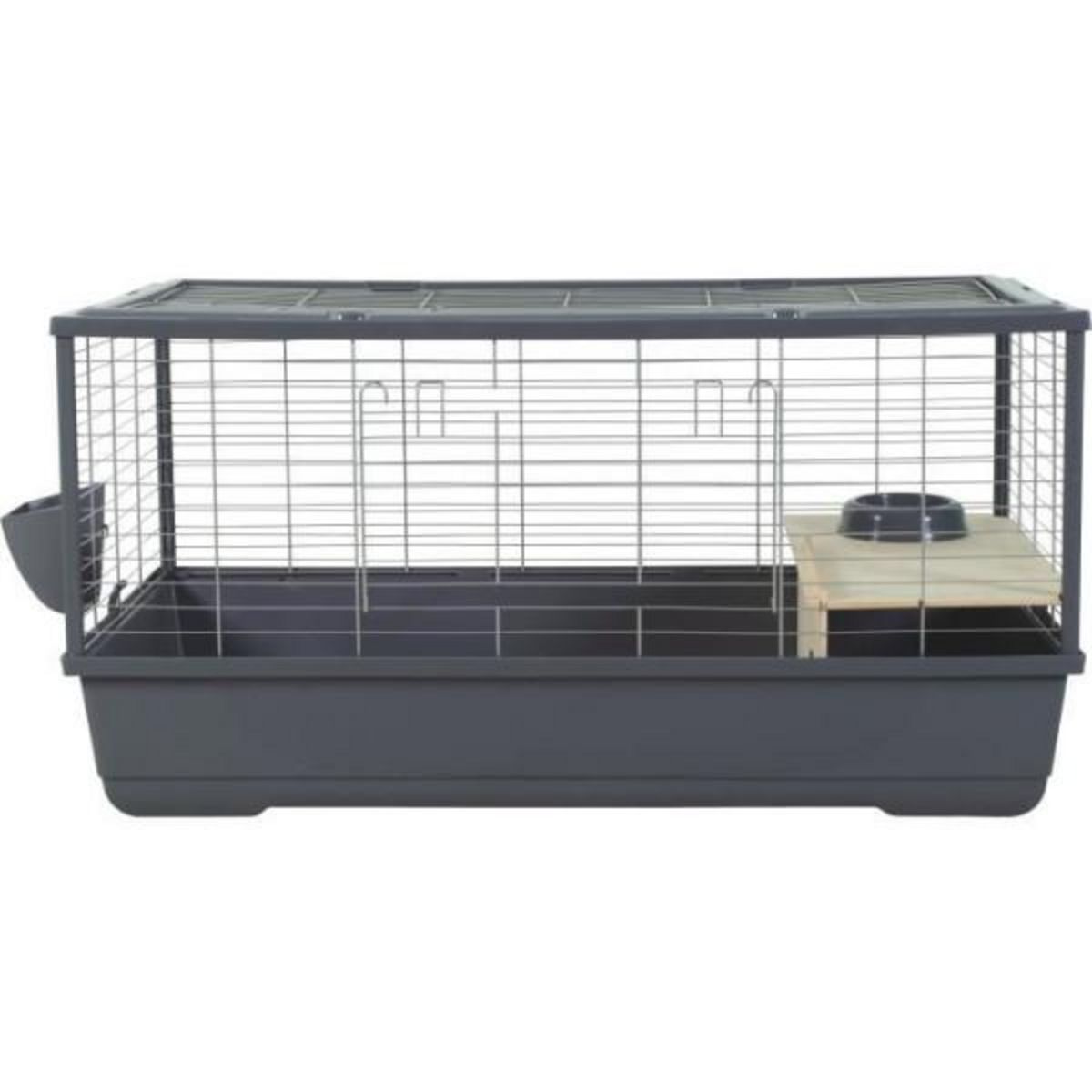Zolux Cage rongeur - Zolux - Néolife Connect - Pour lapin et cochon d'inde - 101.5 x 54 x 51 cm - Gris
