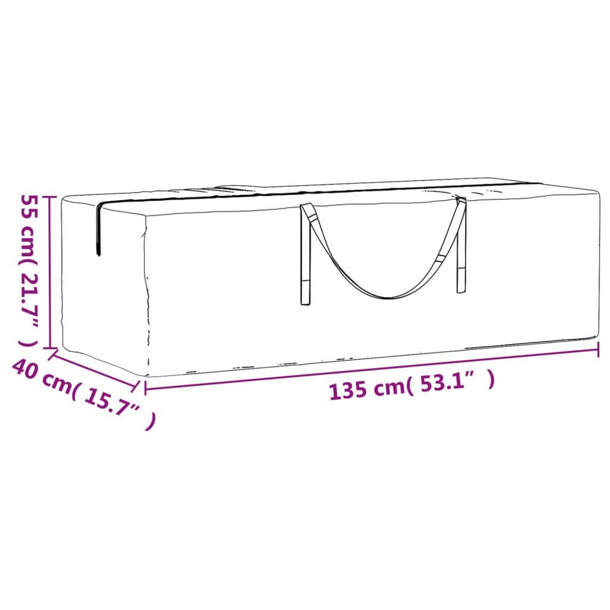 Voir la diapositive 6 : VIDAXL Sac de rangement pour sapin de Noël noir 135x40x55 cm PE
