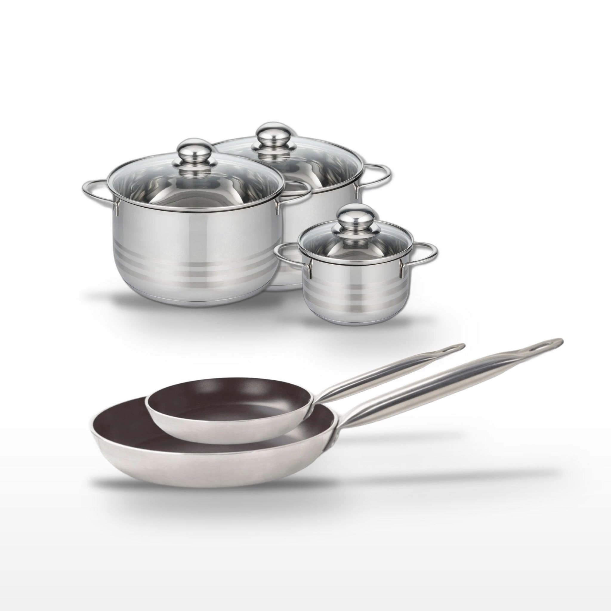 ELO Lot poêles 24/32 cm & faitouts 14/20/24 cm elo bistro line