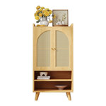 MERAX Buffet 2 porte(s) 0 tiroir(s) - 60 cm naturel panneau de particules