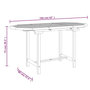 Voir la diapositive 6 : VIDAXL Table extensible de jardin 110-160x80x75 cm bois de teck solide