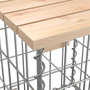 Voir la diapositive 5 : VIDAXL Banc de jardin design gabion 244x71x65,5 cm bois massif de pin