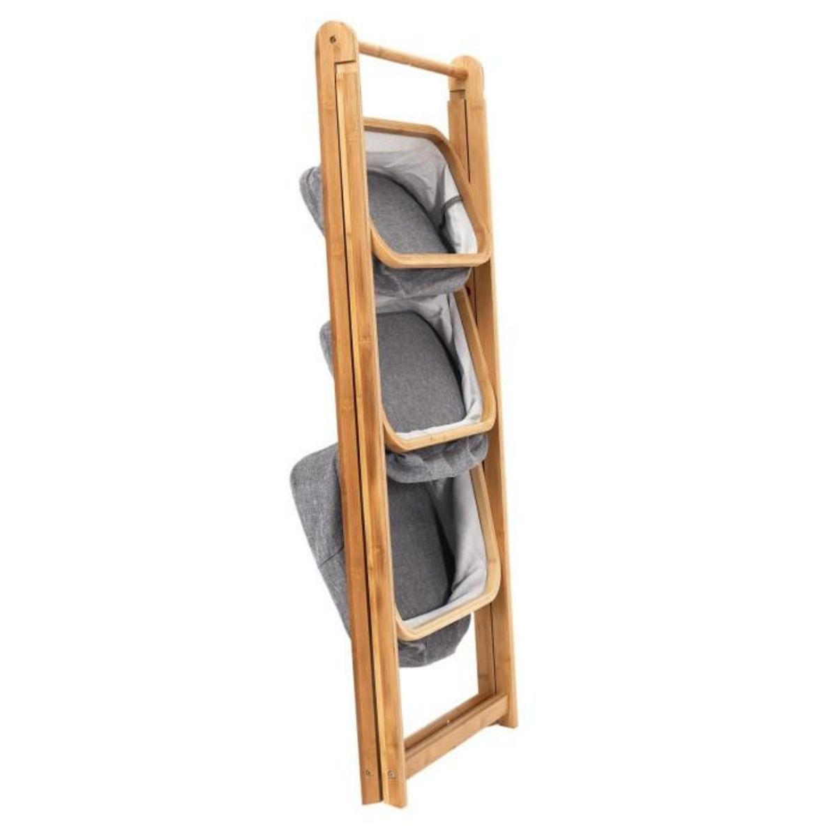 Paris Prix Étagère Rangement Pliable  Bambou  107cm Naturel