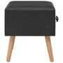 VIDAXL Table de chevet Noir 40x35x40 cm Similicuir
