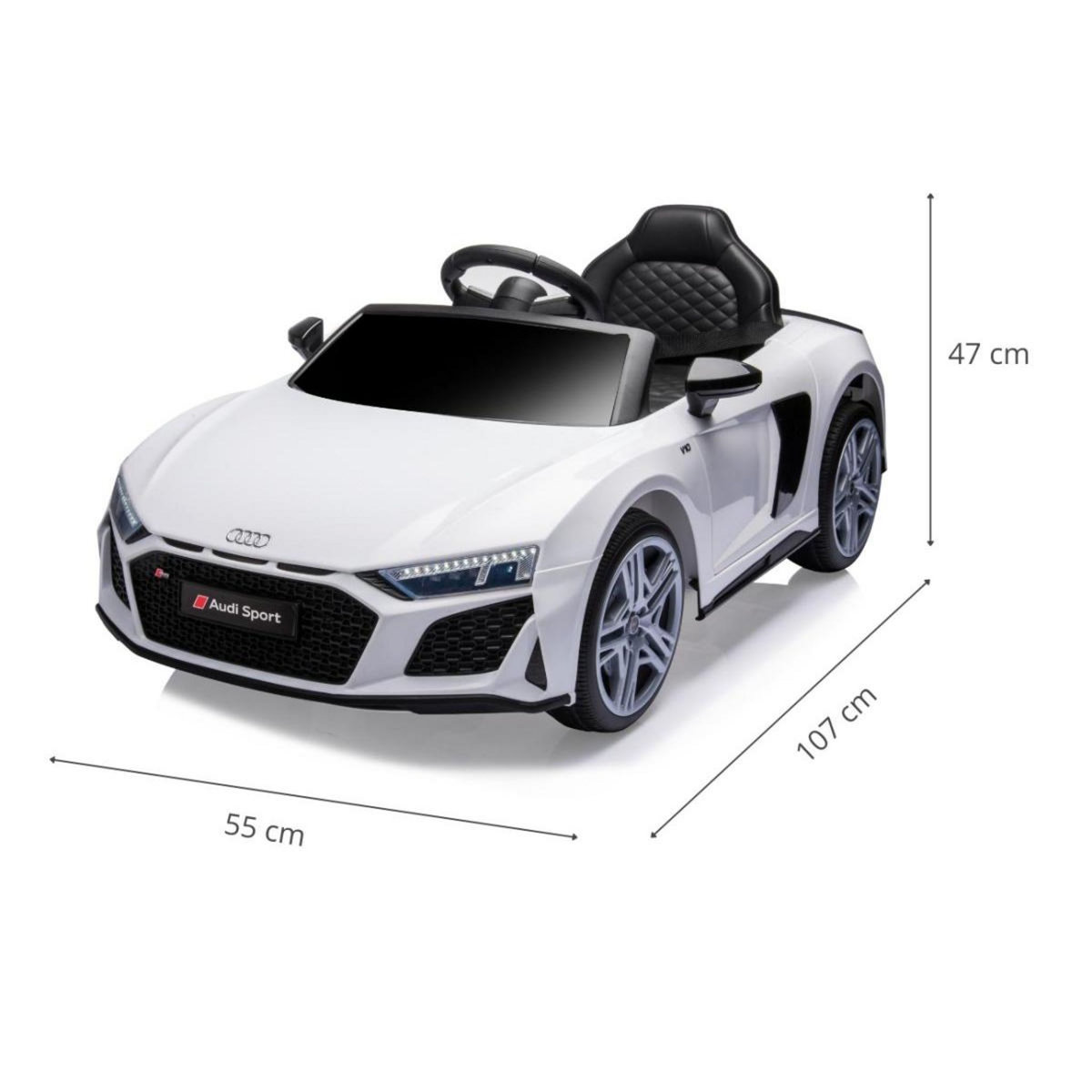 MILLY MALLY Véhicule electrique Audi R8 Spyder Blanc