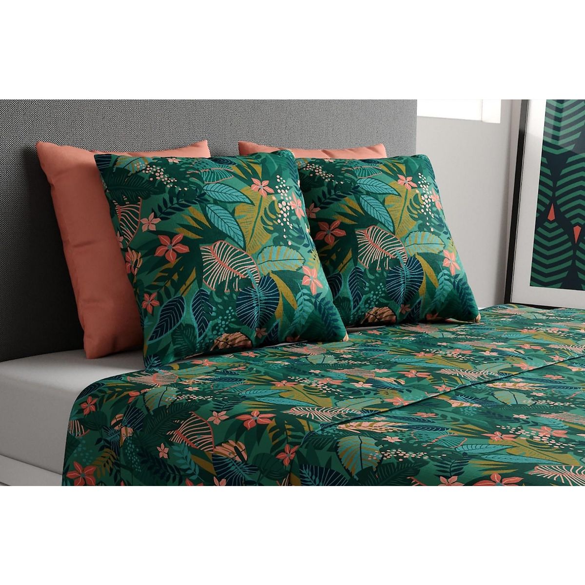 ATELIER DU COTON Parure de drap 100% coton 57fils zania