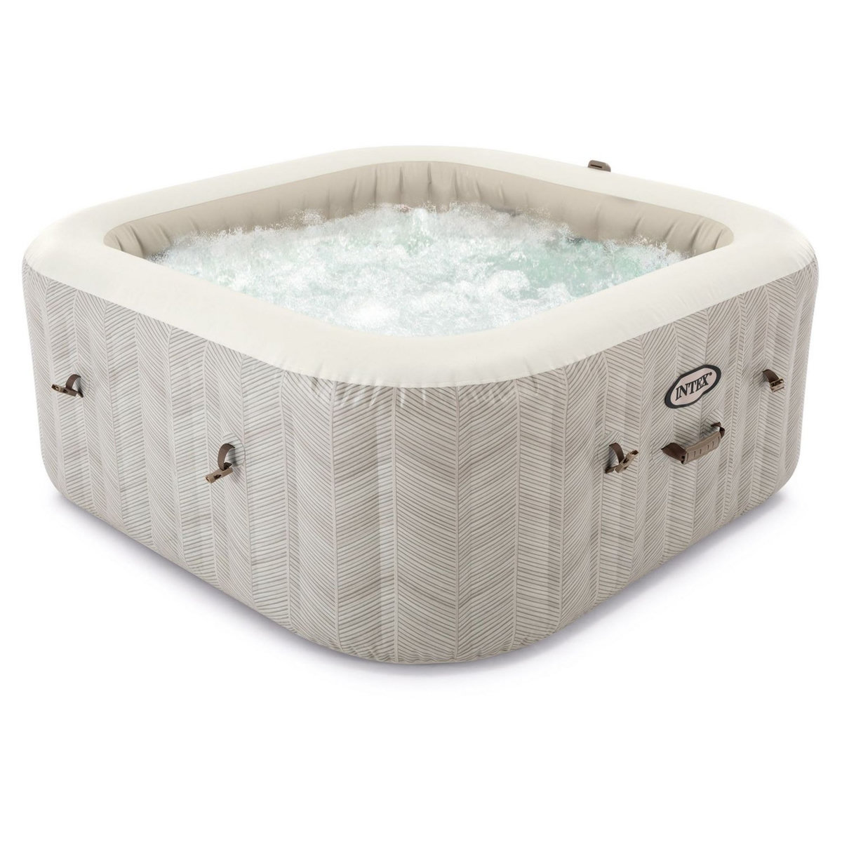 INTEX Spa gonfable carré - 2/4 places - PURE SPA CHEVRON