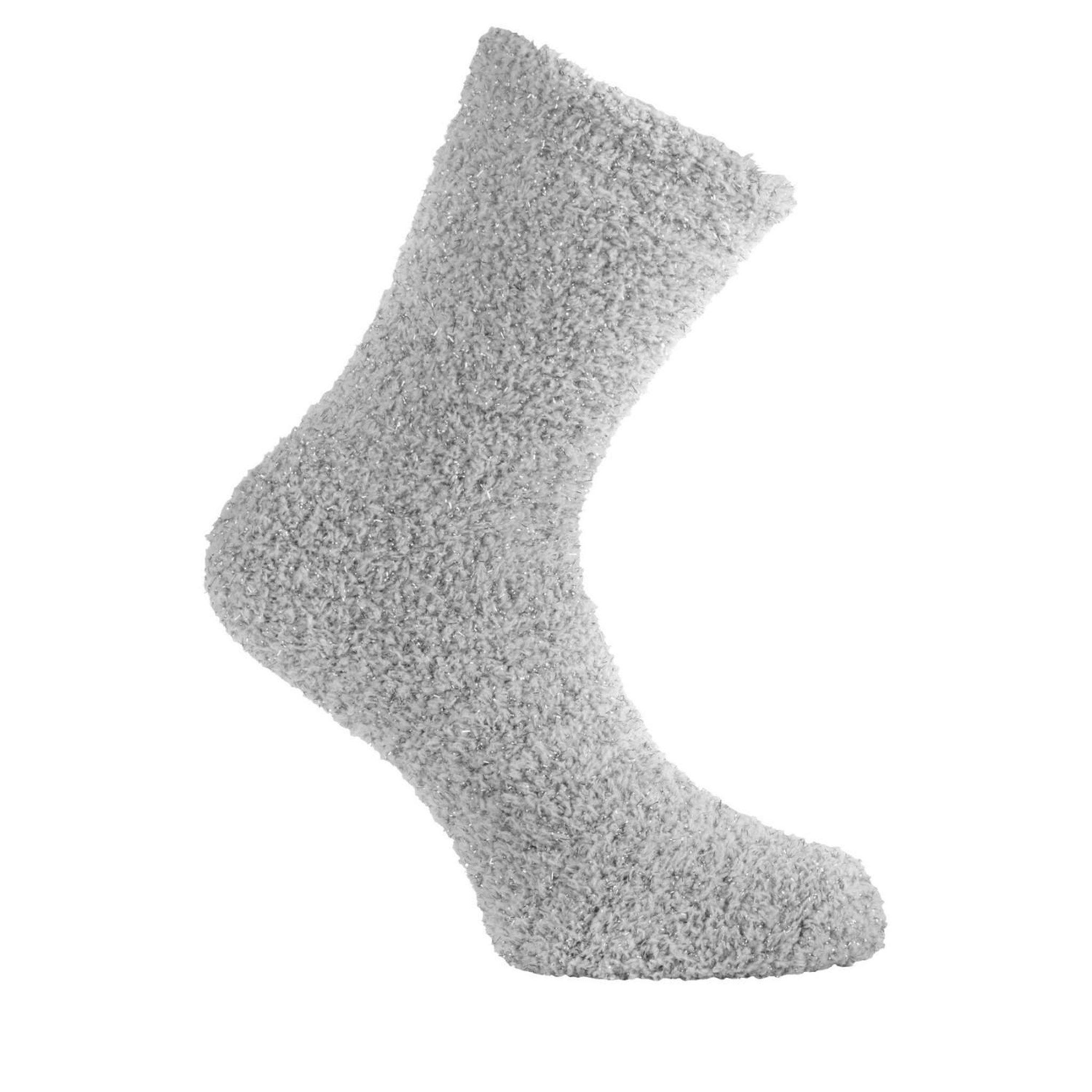 Voir la diapositive 5 : PIERRE CARDIN Lot de 4 paires de chaussettes femme en maille chenille lurex angela