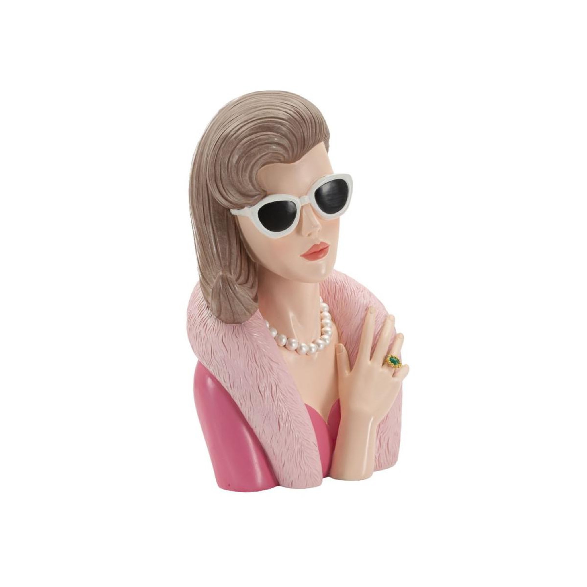 Paris Prix Statuette déco femme  diva paris  28cm rose