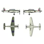 trumpeter maquettes avions : set mini avions blackburn skua