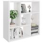 Voir la diapositive 3 : VIDAXL Etagere murale Blanc brillant 45,1x16x45,1 cm Bois d'ingenierie
