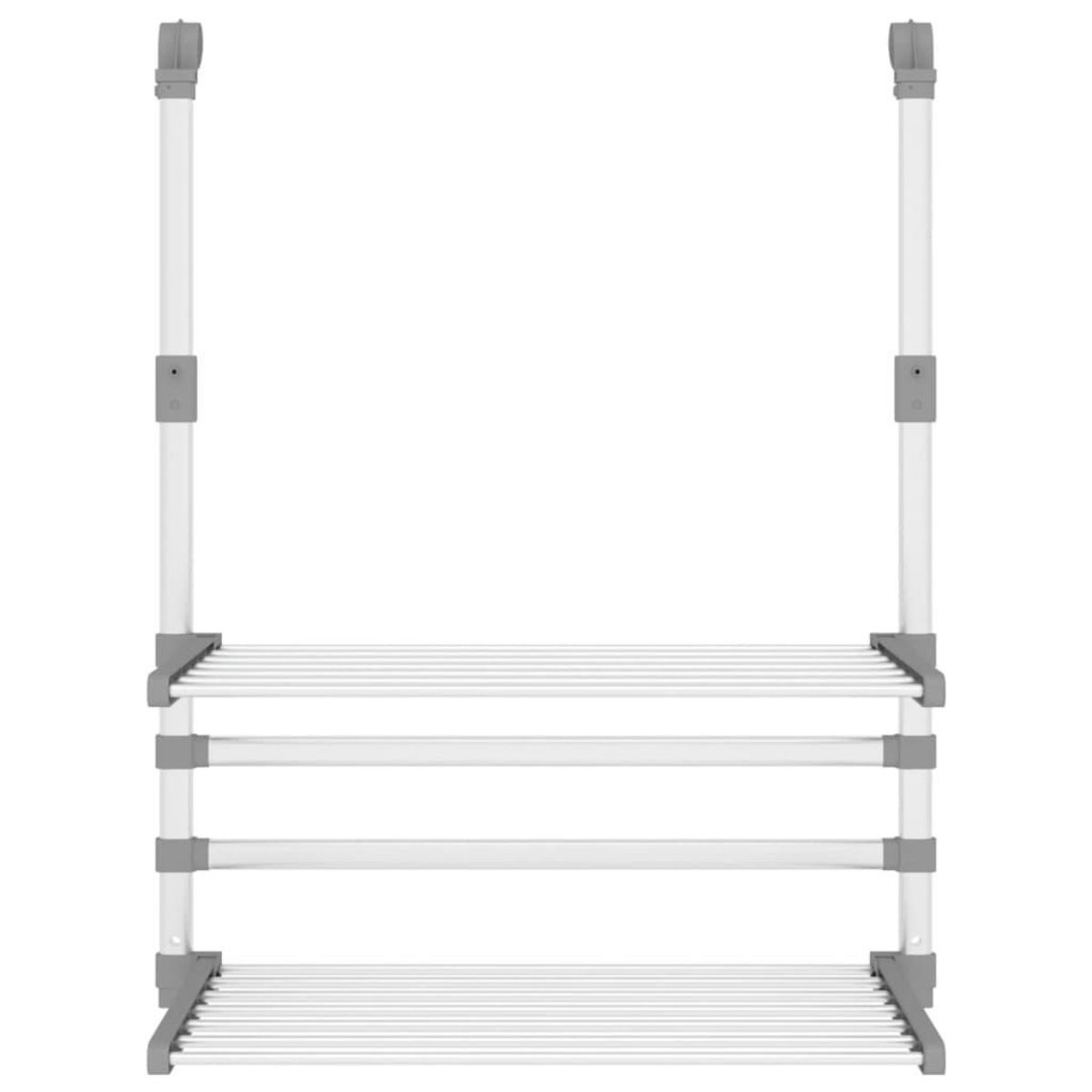 VIDAXL Sechoir a linge pour balcon 54x25x42 cm aluminium